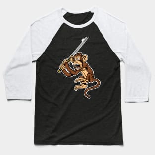 Samurai Monkey Baseball T-Shirt